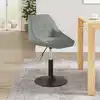 Image de Chaise De Salle À Manger Gris Clair Velours Vidaxl