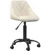 Image de Chaise De Bureau Crème Velours Vidaxl
