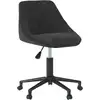 Image de Chaise Pivotante De Salle À Manger Noir Velours Vidaxl