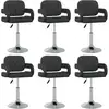 Image de Chaises Pivotantes À Manger Lot De 6 Noir Similicuir Vidaxl