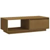 Image de Table Basse Marron Miel 110x50x33,5 Cm Bois De Pin Massif Vidaxl