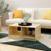 Image de Table Basse 75x50x33,5 Cm Bois De Pin Massif Vidaxl