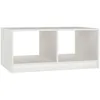 Image de Table Basse Blanc 75x50x33,5 Cm Bois De Pin Massif Vidaxl