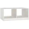 Image de Vidaxl table basse blanc 75x50x33,5 cm bois de pin massif