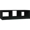 Image de Table Basse Noir 110x50x34 Cm Bois De Pin Massif Vidaxl