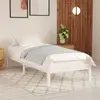 Image de Cadre De Lit Sans Matelas Blanc Bois Massif Vidaxl