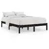 Image de Vidaxl cadre de lit sans matelas noir bois massif 140x190 cm