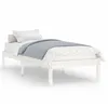 Image de Cadre De Lit Sans Matelas Blanc Bois Massif 90x200 Cm Vidaxl