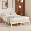 Image de Cadre De Lit Sans Matelas Bois Massif 160x200 Cm Vidaxl