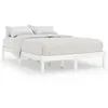 Image de Cadre De Lit Sans Matelas Blanc Bois Massif Vidaxl