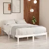 Image de vidaXL Bois de Pin Massif Cadre de Lit Sommier à Lattes Lit Double Lit Adulte Cadre à Lattes sur Pied Chambre à Coucher 810038
