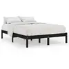Image de Vidaxl cadre de lit sans matelas noir bois massif 200x200 cm