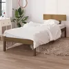Image de Cadre De Lit Sans Matelas Marron Miel Bois De Pin Massif Vidaxl