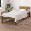 Image de vidaXL Cadre de lit Marron miel Bois de pin massif 90x190 cm UK simple