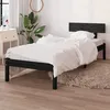 Image de vidaXL Cadre de lit sans matelas noir bois massif 90x200 cm 810136