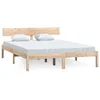 Image de Cadre De Lit Sans Matelas Bois Massif 140x200 Cm Vidaxl