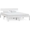 Image de Cadre De Lit Sans Matelas Blanc Bois Massif 160x200 Cm Vidaxl