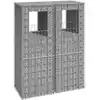 Image de Poteaux À Panier De Gabion 2 Pcs 50x50x140 Cm Fer Vidaxl