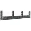 Image de Panier De Gabion En Forme De U Avec 4 Poteaux Fer 380x20x100 Cm Vidaxl