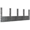 Image de vidaXL Panier de Gabion en Forme de U avec 5 Poteaux Barrière de Jardin Clôture en Mur de Panier Décoration Extérieur Fer 151292