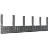 Image de Panier De Gabion En Forme De U Avec 6 Poteaux Fer 620x20x200 Cm Vidaxl