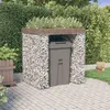 Image de vidaXL Mur de gabion pour poubelle 110x91x120 cm fer galvanisé 151335