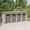 Image de vidaXL Mur de gabion pour poubelle 350x91x120 cm fer galvanisé 151338