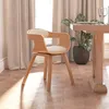 Image de Chaise À Manger Crème Similicuir Et Bois Courbé Vidaxl