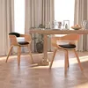 Image de Chaises À Manger Lot De 2 Noir Bois Courbé Et Similicuir Vidaxl