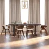 Image de Chaises À Manger Lot De 6 Crème Similicuir Et Bois Courbé Vidaxl