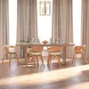 Image de Chaises À Manger Lot De 6 Crème Similicuir Et Bois Courbé Vidaxl