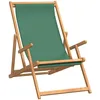 Image de Chaise Pliante En Bois Massif De Teck Vert Vidaxl