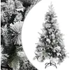 Image de Sapin De Noël À Flocons De Neige Et Pommes De Pin 225 Cm Pvc/pe Vidaxl