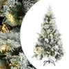 Image de Sapin De Noël Pré-éclairé Avec Neige Floquée/cônes 195cm Pvc/pe Vidaxl