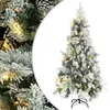 Image de Sapin De Noël Pré-éclairé Avec Neige Floquée/cônes 225cm Pvc/pe Vidaxl