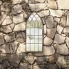 Image de Miroir De Jardin Sable 70x30 Cm Fer Pour Utilisation Extérieure Vidaxl