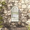 Image de Miroir De Jardin Sable 90x45 Cm Fer Pour Utilisation Extérieure Vidaxl
