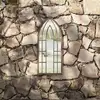 Image de Miroir De Jardin Sable 70x30 Cm Fer Pour Utilisation Extérieure Vidaxl