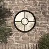 Image de Miroir De Jardin Noir 40x4 Cm Fer Rond Utilisation Extérieure Vidaxl
