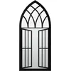 Image de Miroir De Jardin Noir 100x45 Cm Fer Pour Utilisation Extérieure Vidaxl