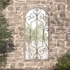 Image de vidaXL Miroir de jardin Sable 100x45cm Fer pour utilisation extérieure