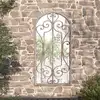 Image de Miroir De Jardin Sable 70x30 Cm Fer Pour Utilisation Extérieure Vidaxl