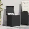 Image de Boîte De Rangement De Jardin 90 L Noir Pp Rotin Vidaxl