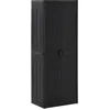 Image de Armoire De Rangement De Jardin Noir 65x45x172 Cm Pp Rotin Vidaxl