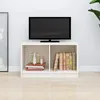 Image de vidaXL Meuble TV Blanc 70x33x42 cm Bois de pin massif