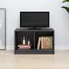 Image de vidaXL Meuble TV Gris 70x33x42 cm Bois de pin massif