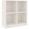 Image de Buffet Blanc 70x33x76 Cm Bois Massif De Pin Vidaxl