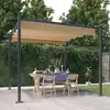 Image de Tonnelle De Jardin Avec Toit Rétractable 3x3 M Taupe Vidaxl