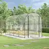 Image de Serre Transparent 160x400x190 Cm Pvc Et Acier Enduit De Poudre Vidaxl