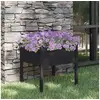 Image de Jardinière d extérieur noir 70x70x70 cm bois de pin massif